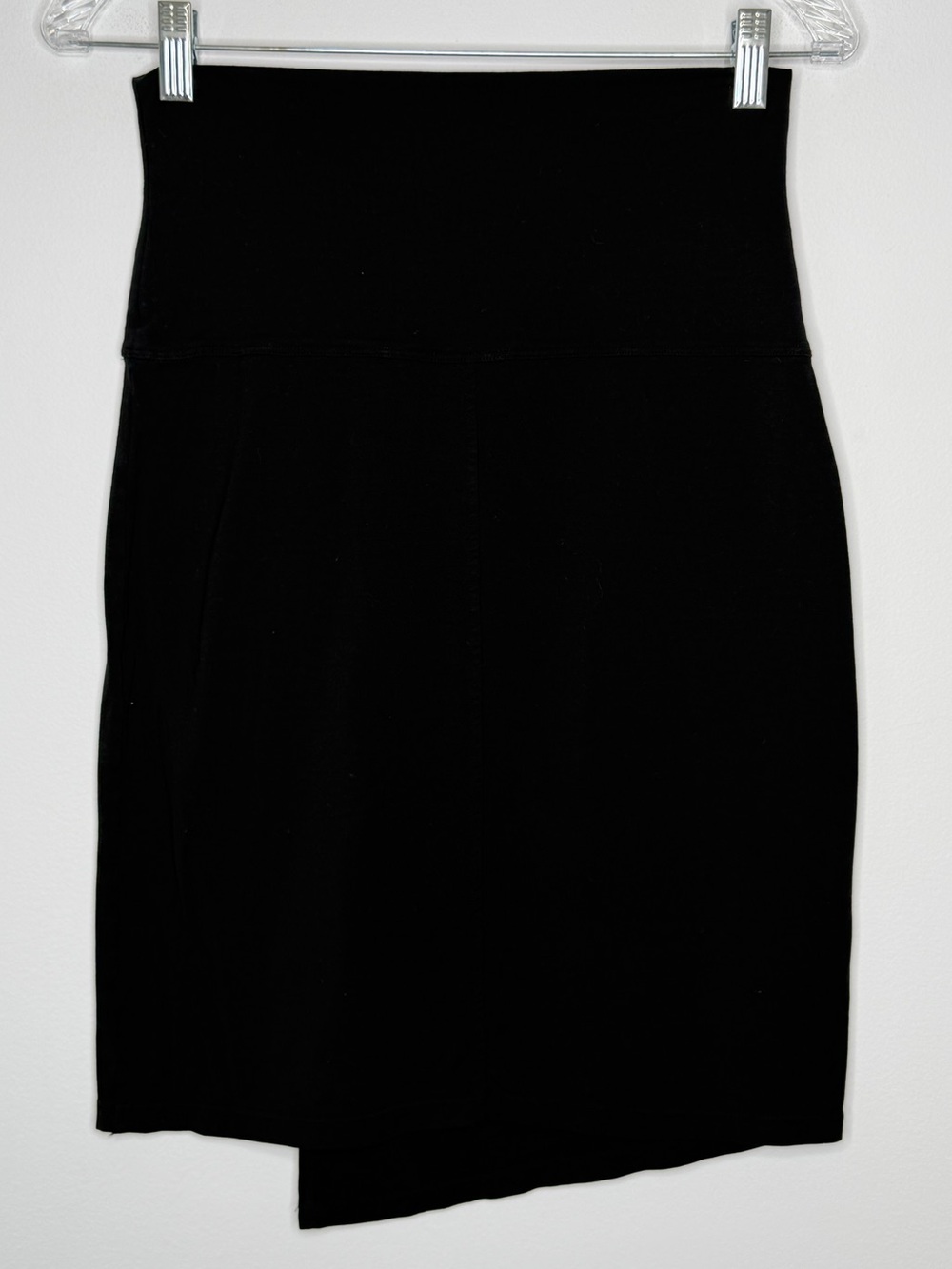 Athleta Black Faux Wrap Front Pencil Skirt